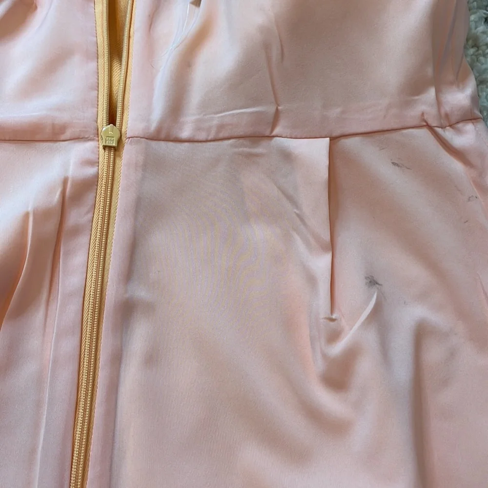 J. Crew Square neck linen blend dress in Coastal Sunset Size 4 Tall